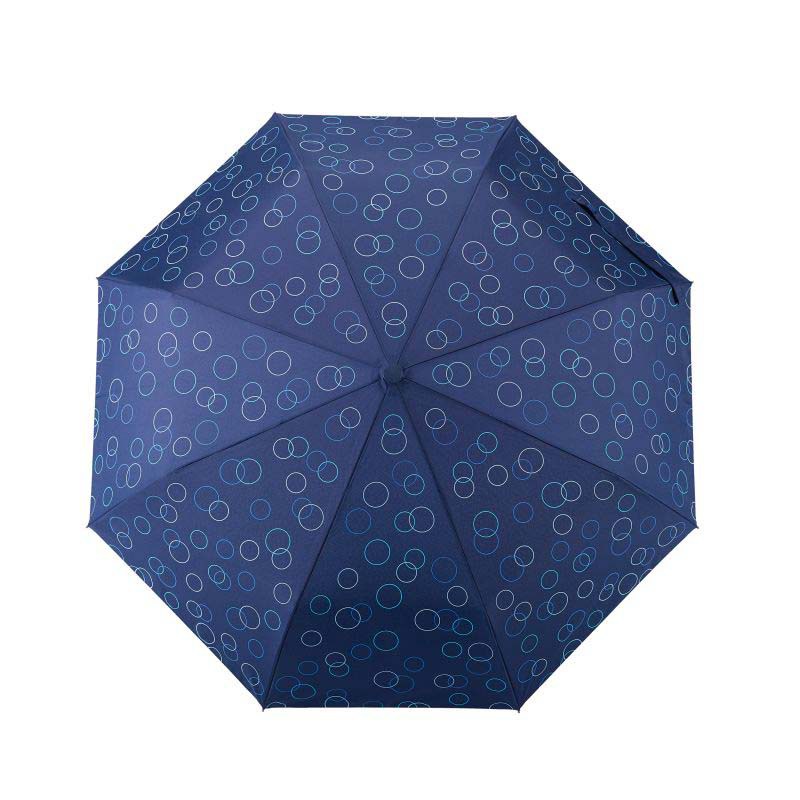 藍(lán)色印花自動開折疊傘