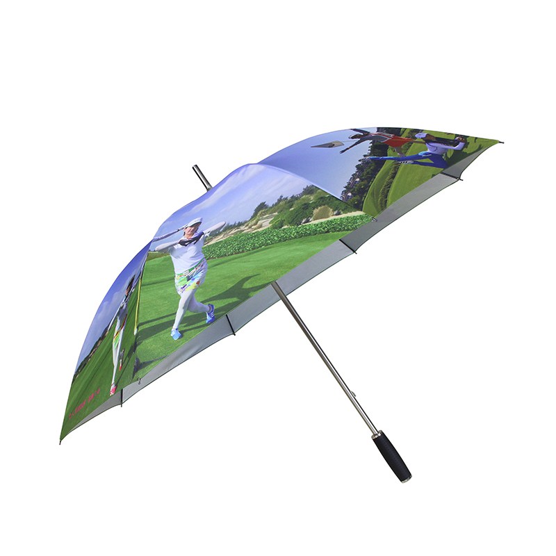 超輕碳纖高爾夫雨傘數(shù)碼印單層傘