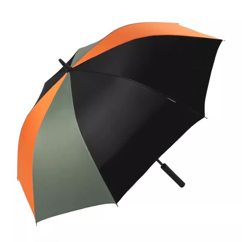 黑灰橙接片高爾夫傘